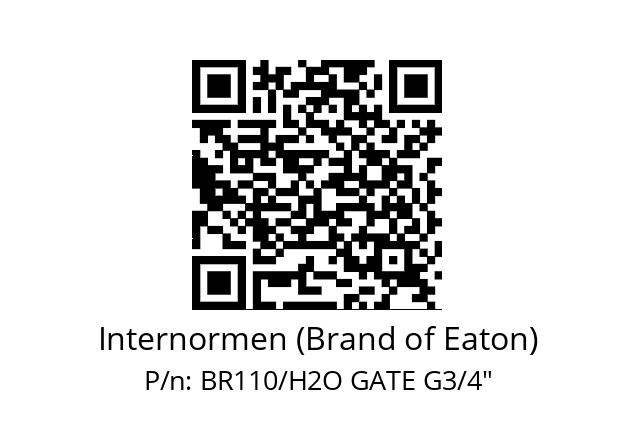   Internormen (Brand of Eaton) BR110/H2O GATE G3/4"