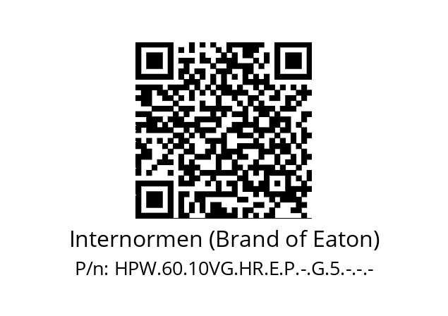   Internormen (Brand of Eaton) HPW.60.10VG.HR.E.P.-.G.5.-.-.-