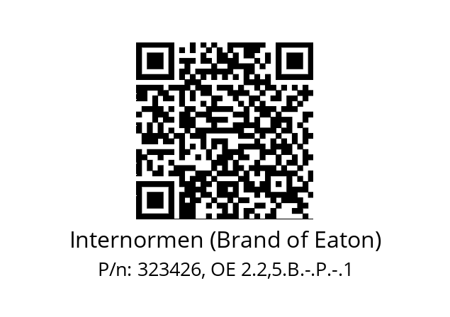   Internormen (Brand of Eaton) 323426, OE 2.2,5.B.-.P.-.1