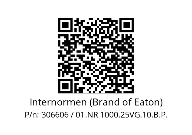   Internormen (Brand of Eaton) 306606 / 01.NR 1000.25VG.10.B.P.