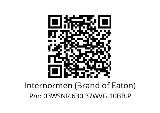   Internormen (Brand of Eaton) 03WSNR.630.37WVG.10BB.P