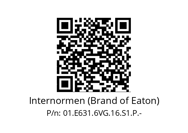   Internormen (Brand of Eaton) 01.E631.6VG.16.S1.P.-