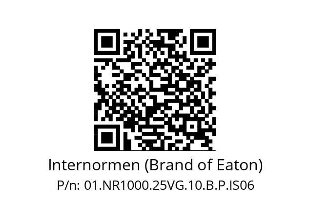   Internormen (Brand of Eaton) 01.NR1000.25VG.10.B.P.IS06