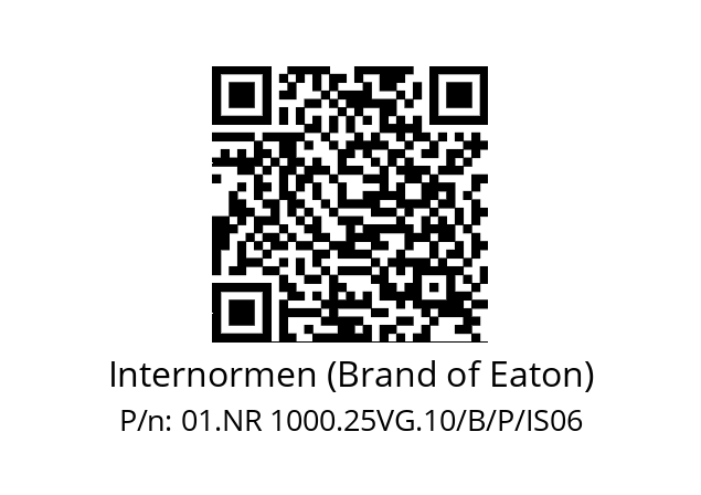   Internormen (Brand of Eaton) 01.NR 1000.25VG.10/B/P/IS06