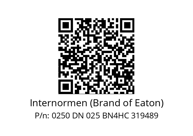   Internormen (Brand of Eaton) 0250 DN 025 BN4HC 319489