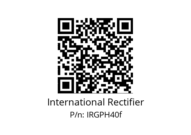   International Rectifier IRGPH40f