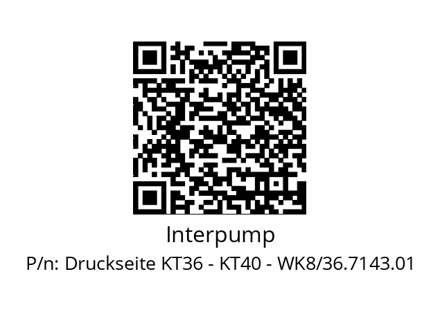   Interpump Druckseite KT36 - KT40 - WK8/36.7143.01