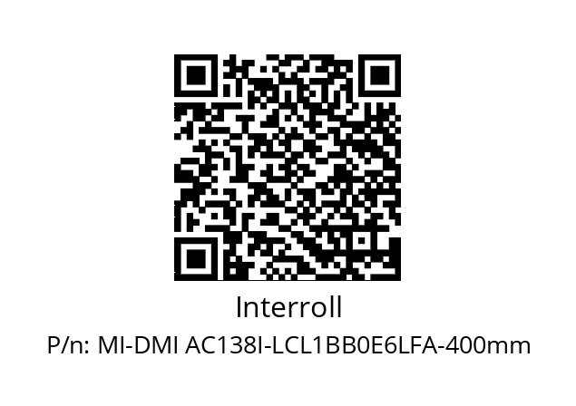   Interroll MI-DMI AC138I-LCL1BB0E6LFA-400mm