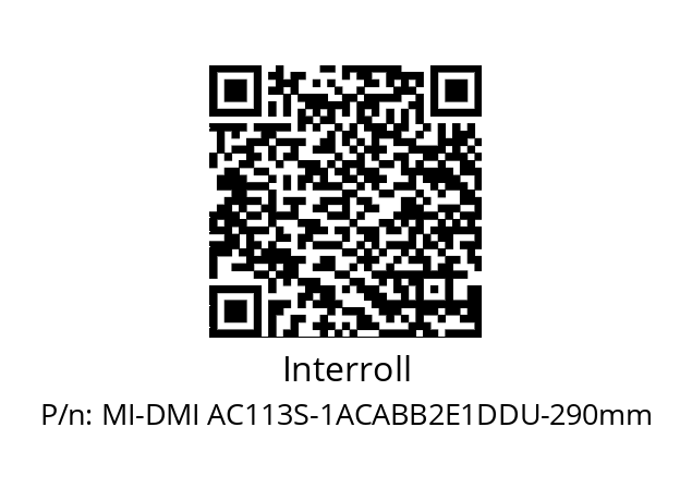   Interroll MI-DMI AC113S-1ACABB2E1DDU-290mm