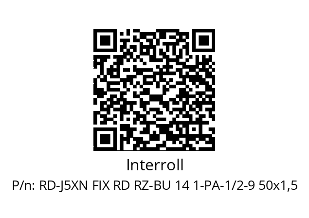   Interroll RD-J5XN FIX RD RZ-BU 14 1-PA-1/2-9 50x1,5