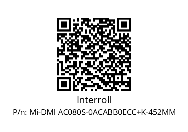   Interroll Mi-DMI AC080S-0ACABB0ECC+K-452MM