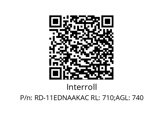   Interroll RD-11EDNAAKAC RL: 710;AGL: 740