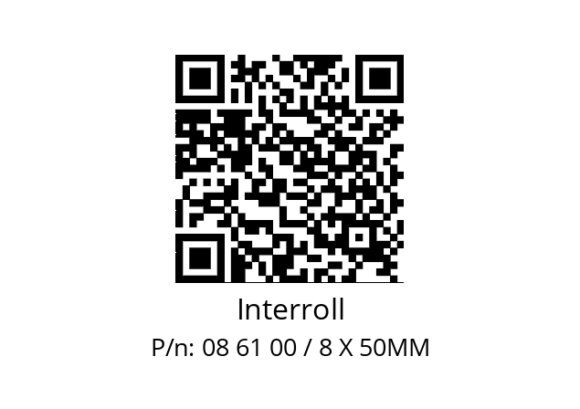   Interroll 08 61 00 / 8 X 50MM