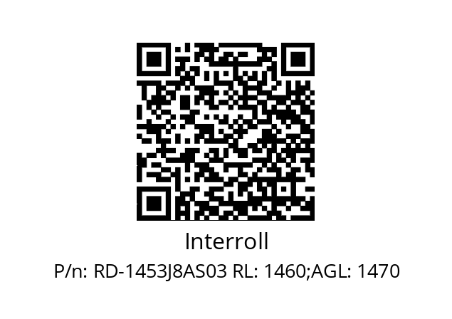   Interroll RD-1453J8AS03 RL: 1460;AGL: 1470