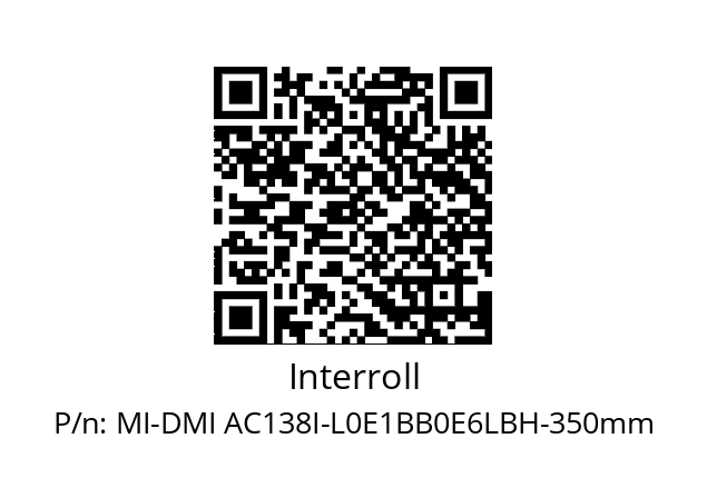   Interroll MI-DMI AC138I-L0E1BB0E6LBH-350mm