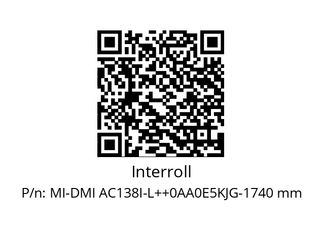   Interroll MI-DMI AC138I-L++0AA0E5KJG-1740 mm