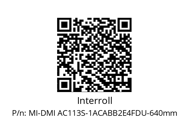   Interroll MI-DMI AC113S-1ACABB2E4FDU-640mm