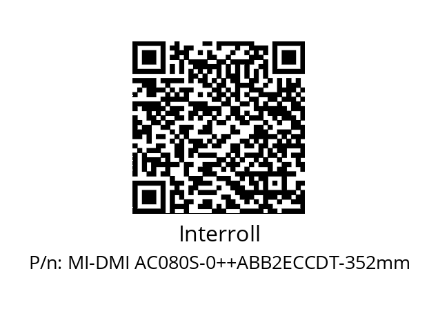   Interroll MI-DMI AC080S-0++ABB2ECCDT-352mm