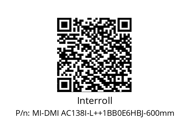   Interroll MI-DMI AC138I-L++1BB0E6HBJ-600mm