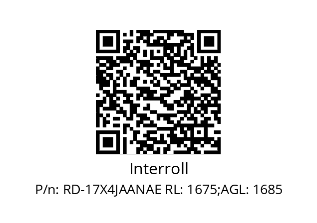   Interroll RD-17X4JAANAE RL: 1675;AGL: 1685