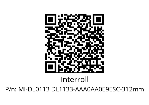   Interroll MI-DL0113 DL1133-AAA0AA0E9ESC-312mm