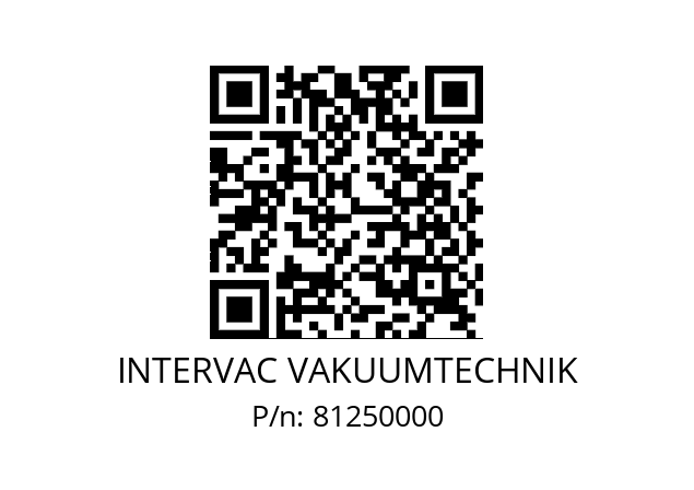   INTERVAC VAKUUMTECHNIK 81250000