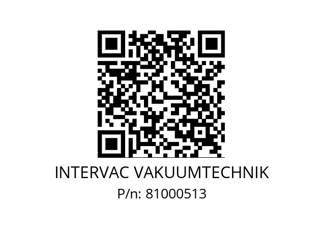   INTERVAC VAKUUMTECHNIK 81000513