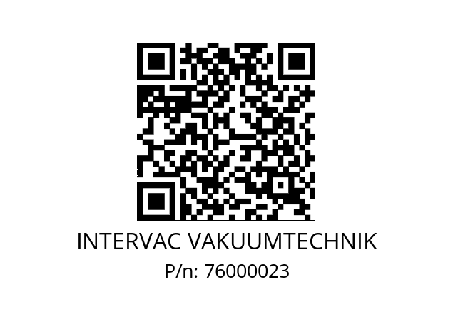   INTERVAC VAKUUMTECHNIK 76000023