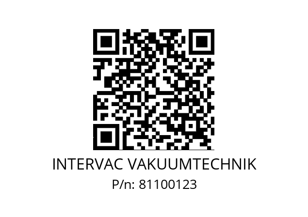   INTERVAC VAKUUMTECHNIK 81100123