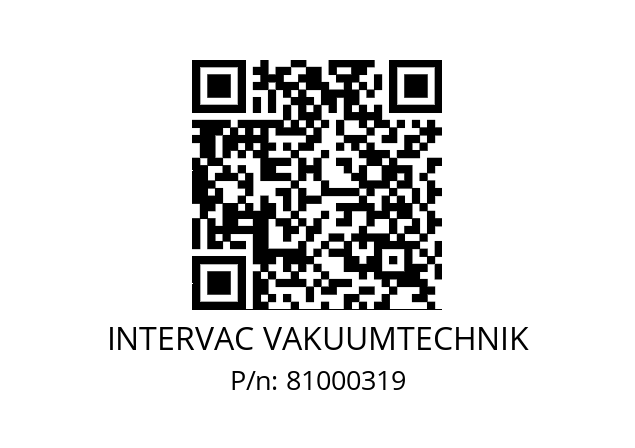   INTERVAC VAKUUMTECHNIK 81000319