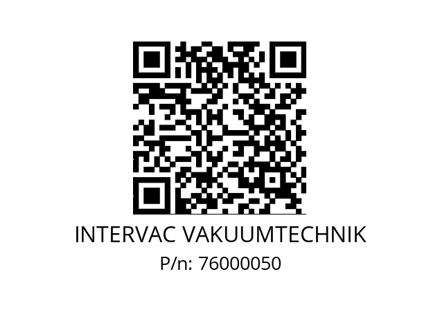   INTERVAC VAKUUMTECHNIK 76000050