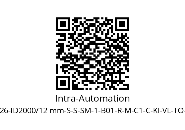   Intra-Automation IBF-26-ID2000/12 mm-S-S-SM-1-B01-R-M-C1-C-KI-VL-TO-A03-A56