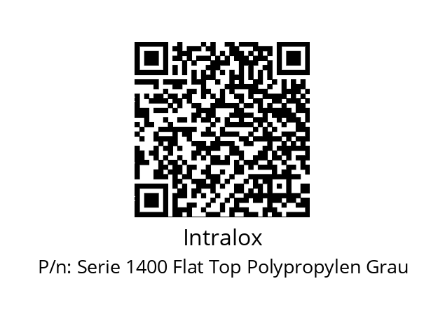   Intralox Serie 1400 Flat Top Polypropylen Grau