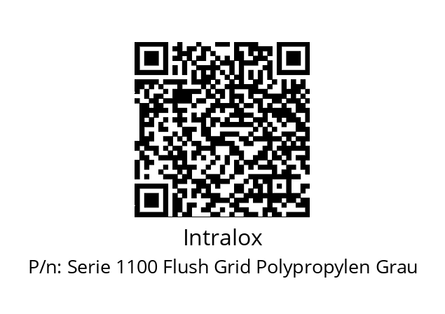   Intralox Serie 1100 Flush Grid Polypropylen Grau