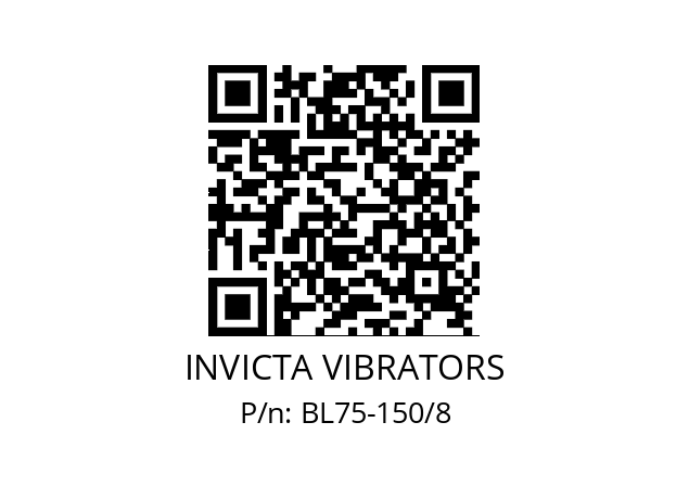   INVICTA VIBRATORS BL75-150/8