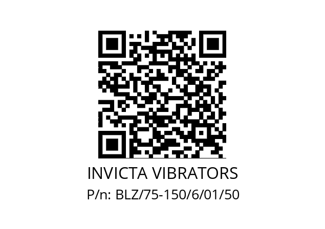   INVICTA VIBRATORS BLZ/75-150/6/01/50