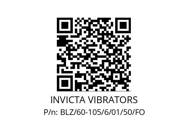   INVICTA VIBRATORS BLZ/60-105/6/01/50/FO