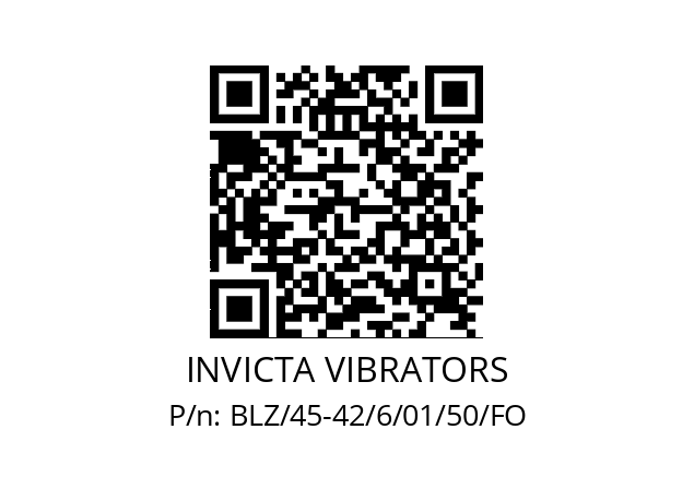   INVICTA VIBRATORS BLZ/45-42/6/01/50/FO