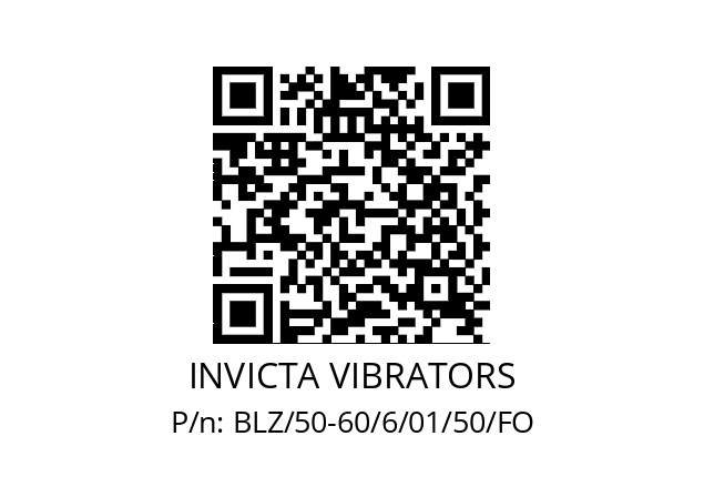   INVICTA VIBRATORS BLZ/50-60/6/01/50/FO