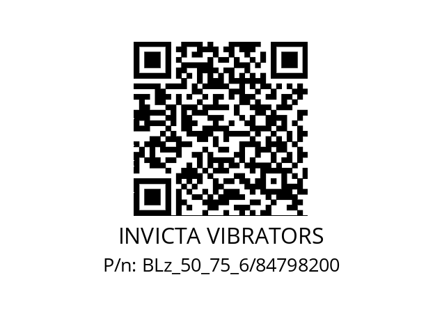   INVICTA VIBRATORS BLz_50_75_6/84798200