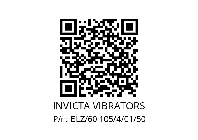   INVICTA VIBRATORS BLZ/60 105/4/01/50