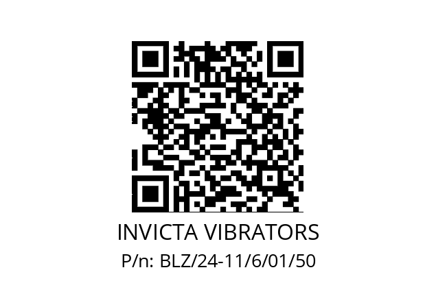   INVICTA VIBRATORS BLZ/24-11/6/01/50