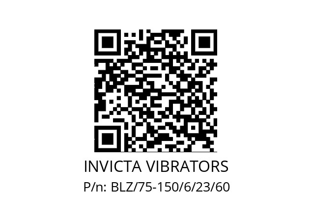   INVICTA VIBRATORS BLZ/75-150/6/23/60