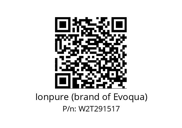   Ionpure (brand of Evoqua) W2T291517