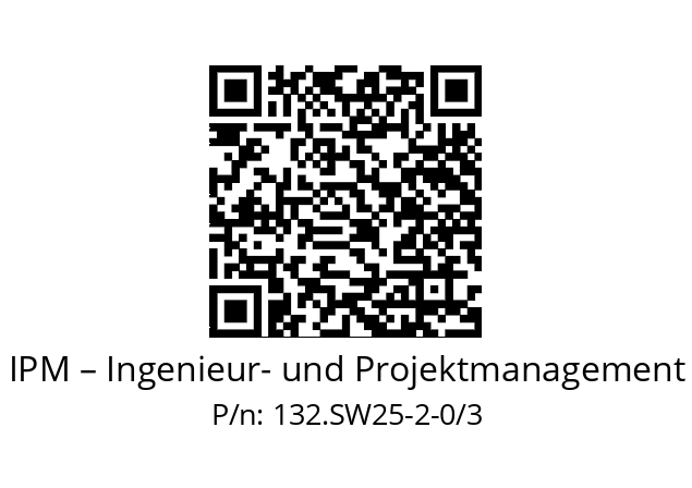   IPM – Ingenieur- und Projektmanagement 132.SW25-2-0/3