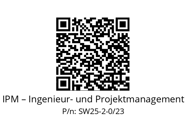   IPM – Ingenieur- und Projektmanagement SW25-2-0/23