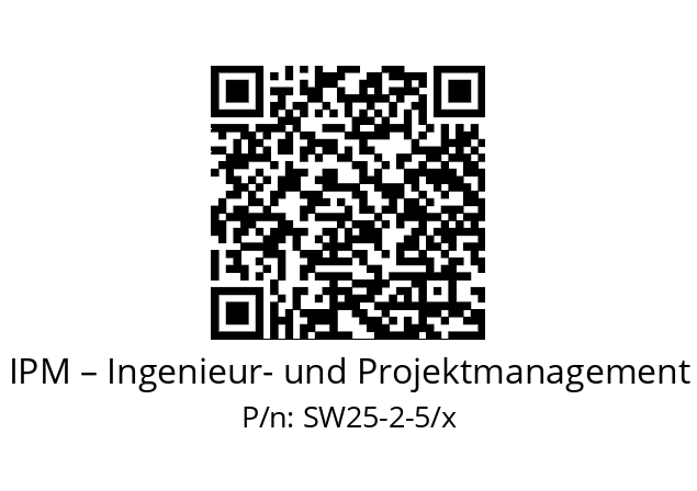   IPM – Ingenieur- und Projektmanagement SW25-2-5/x