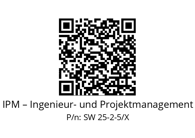   IPM – Ingenieur- und Projektmanagement SW 25-2-5/Х