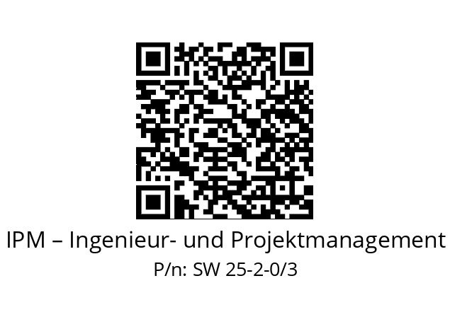   IPM – Ingenieur- und Projektmanagement SW 25-2-0/3