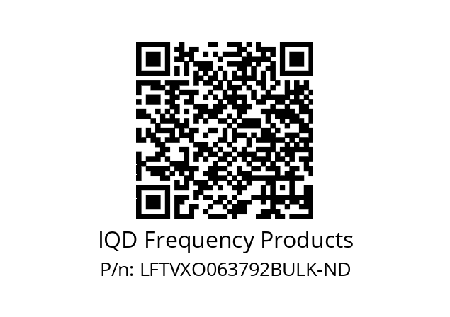   IQD Frequency Products LFTVXO063792BULK-ND